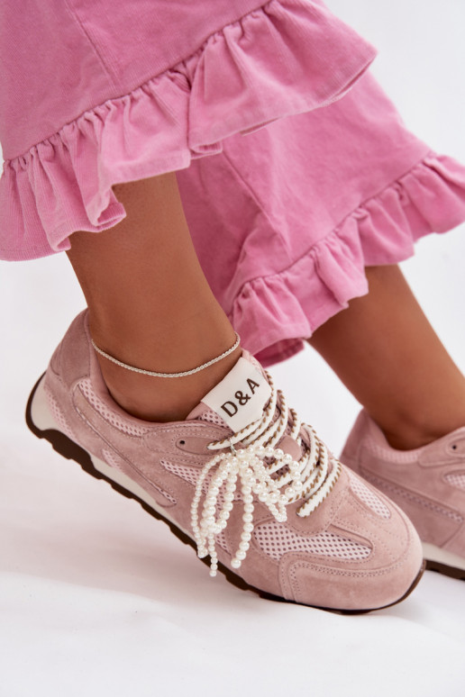 Pealhk seemisnakhsed Sneakers tüüpi jalanõud Pealiste omad MK61-0705 Tumeroosad värvi