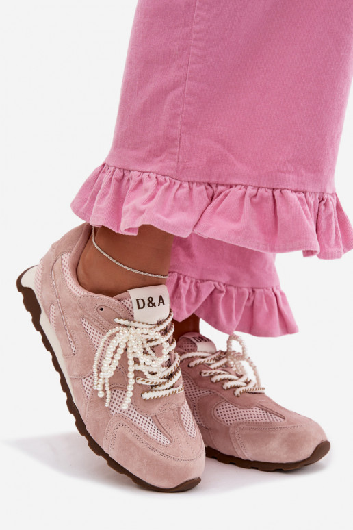 Pealhk seemisnakhsed Sneakers tüüpi jalanõud Pealiste omad MK61-0705 Tumeroosad värvi