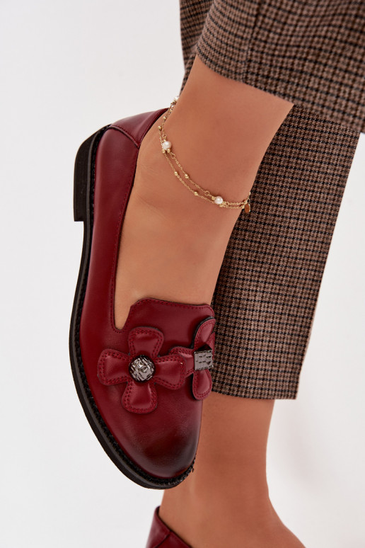 jalatsid Pealiste omad laiade nööridega Koos Ornatei Lillami bordoo-värvi Tavillette