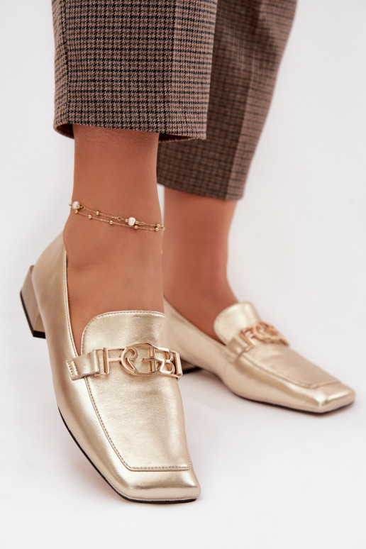 Pealhk naiste mokassiinid Koos Ornate Detalem D&A CR61-3125 Kuldset värvi