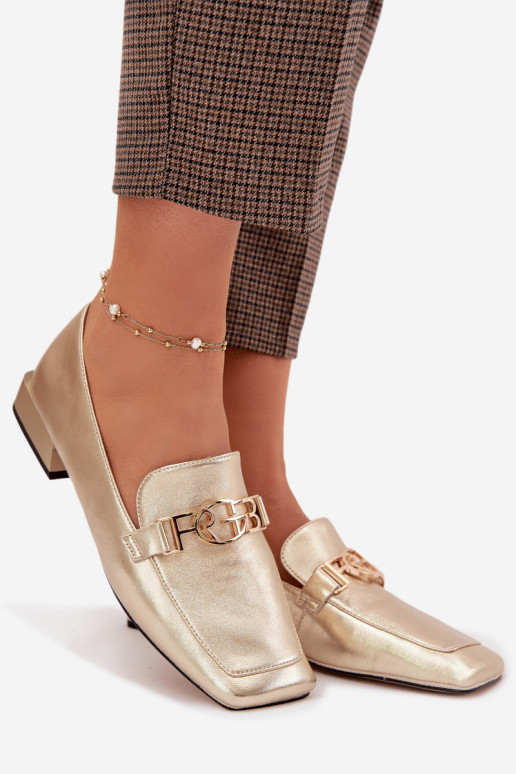 Pealhk naiste mokassiinid Koos Ornate Detalem D&A CR61-3125 Kuldset värvi