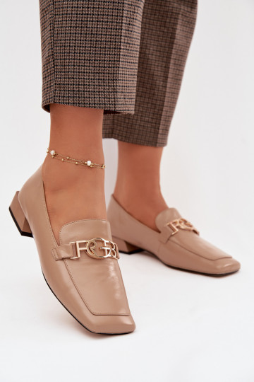 Pealhk naiste mokassiinid Koos Ornate Detalem D&A CR61-3125 beeži värvi 2