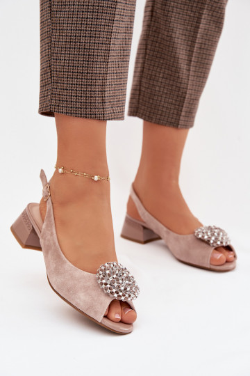 Pealistesandaalid Pealiste omad Klockis kaunistustega D&A CR61-3030 beeži värvi 2