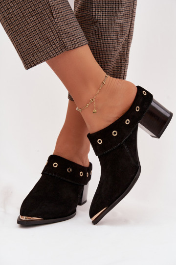 seemisnahksed sussid Kauboi saapad Pealiste omad kõrge jämeda kontsaga D&A CR61-3059 msuud