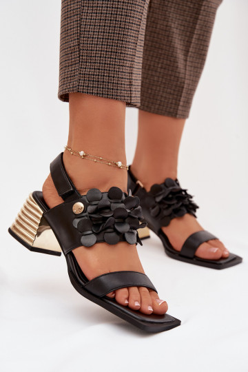 Nahkased kõrged sandaalid D&A CR61-3062 must 2