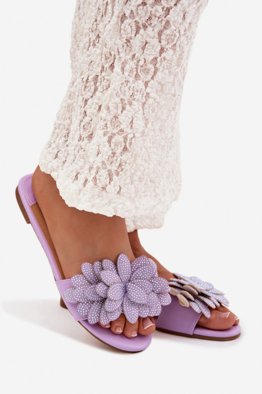 Plätud Pealiste korter Kaunistusega Violetne värv Grelora