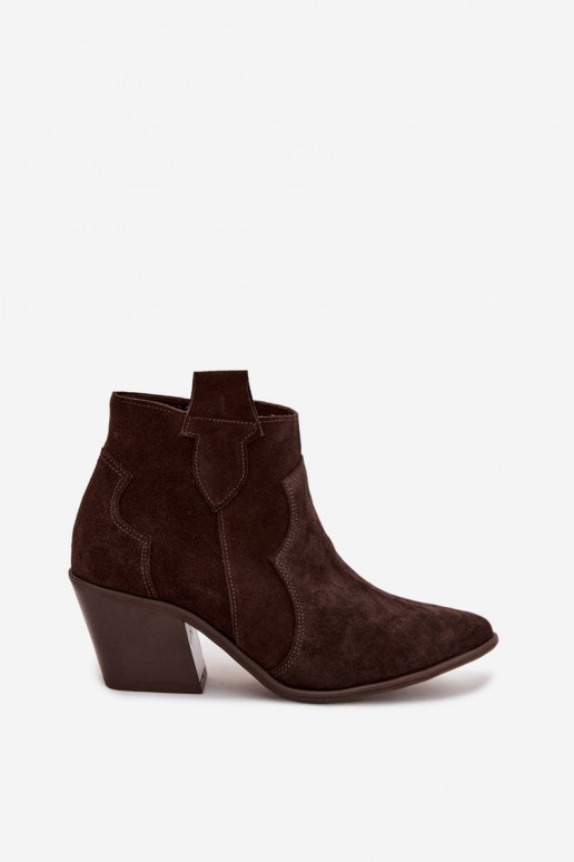 kauboistiilis saapadPealturalnego seemisnakhsedu Zazoo 3153 Czekoladosissee