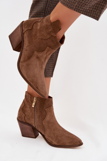 kauboistiilis saapadPealturalnego seemisnakhsedu Zazoo 3153 Khakivärvi