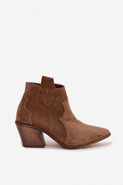 kauboistiilis saapadPealturalnego seemisnakhsedu Zazoo 3153 Khakivärvi