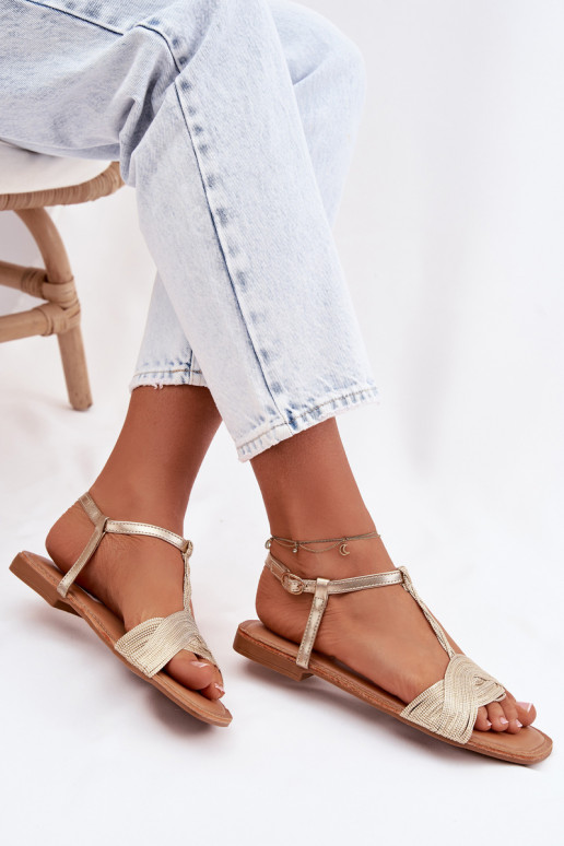 Sellel ondalad sandaalid Kuldset värvi Nexora