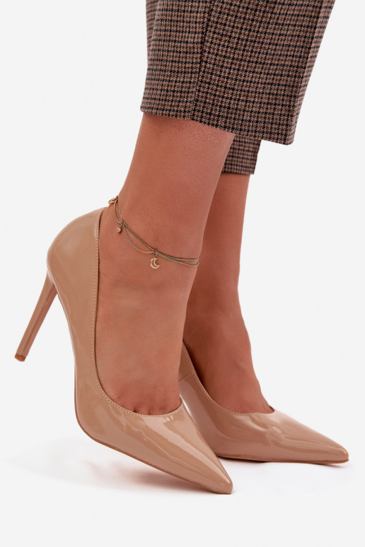 Laque kõrge kontsaga eko-nahast beeži värvi Jonira