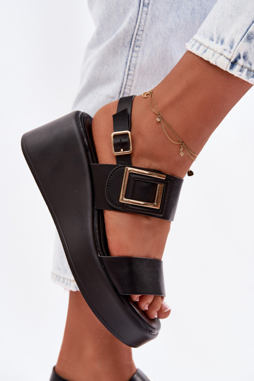 Pealistesandaalid platvormiga Koos Ornate Detalem msuud Nelira