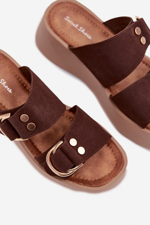 naiste plätud platvormiga Ze Kuldset värvimi neetide ja pandlagami Czekoladosissee Nelirae