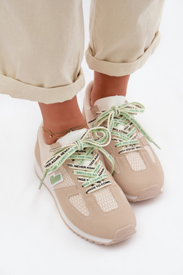 Sneakers tüüpi jalanõud Pealiste omad Koos Ornate Paeladm beeži värvi Henira