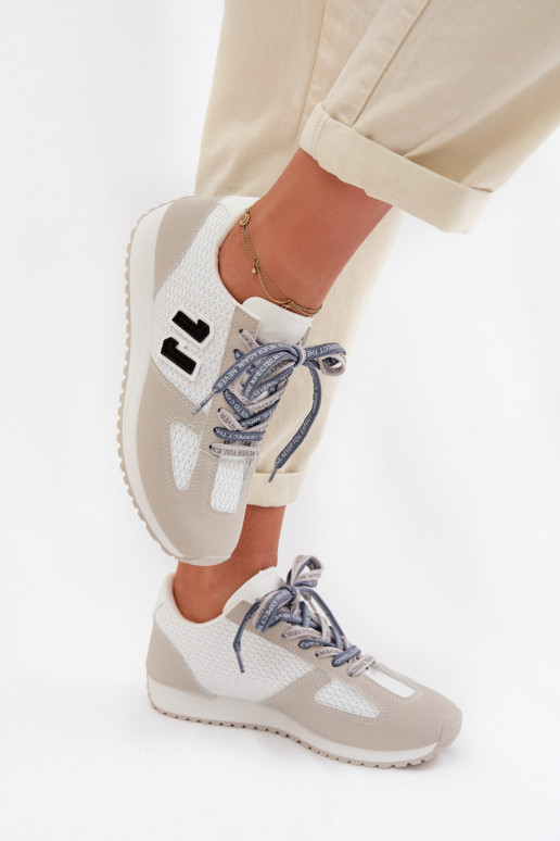 Sneakers tüüpi jalanõud Pealiste omad Koos Ornate Paeladm Halli värvi Henira