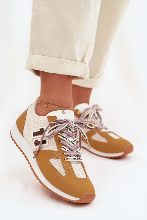 Sneakers tüüpi jalanõud Pealiste omad Koos Ornate Paeladm Kollased Henira