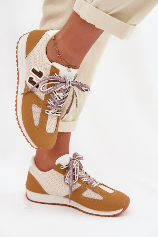 Sneakers tüüpi jalanõud Pealiste omad Koos Ornate Paeladm Kollased Henira