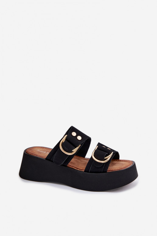 naiste plätud platvormiga Ze Kuldset värvimi neetide ja pandlagami msuud Nelirae