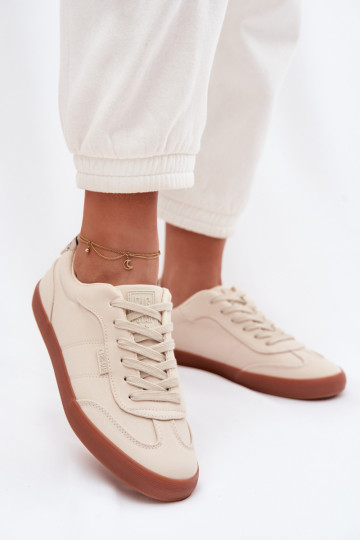 Sneakers tüüpi jalanõud Pealiste omad Riidest Big Star TT274358 beeži värvi 2