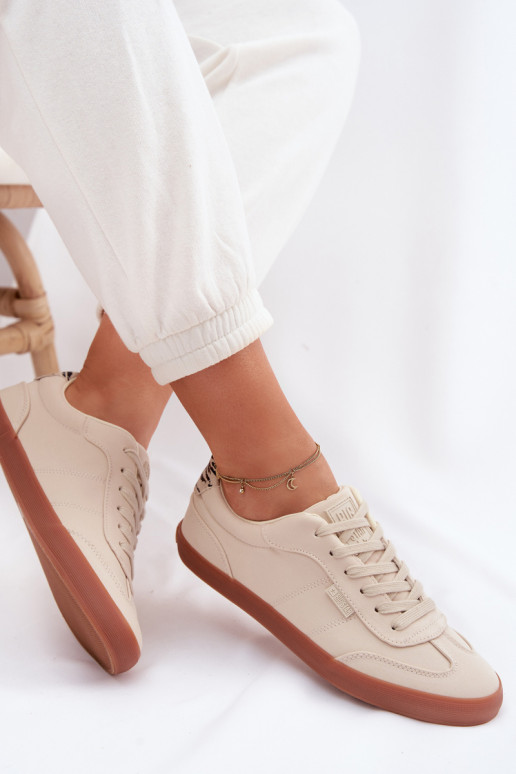 Sneakers tüüpi jalanõud Pealiste omad Riidest Big Star TT274358 beeži värvi