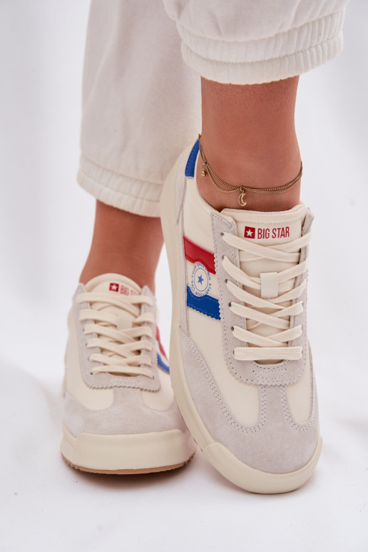 Sneakers tüüpi jalanõud Pealiste omad Big Star TT274161 beeži värvi