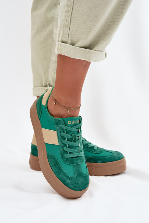 seemisnakhsed Sneakers tüüpi jalanõud Pealiste omad Big Star TT274163 Rohelist värvi