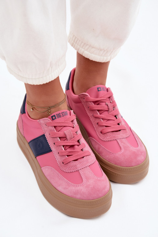 seemisnakhsed Sneakers tüüpi jalanõud Pealiste omad Big Star TT274164 Tumeroosad värvi