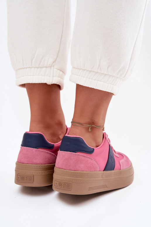 seemisnakhsed Sneakers tüüpi jalanõud Pealiste omad Big Star TT274164 Tumeroosad värvi