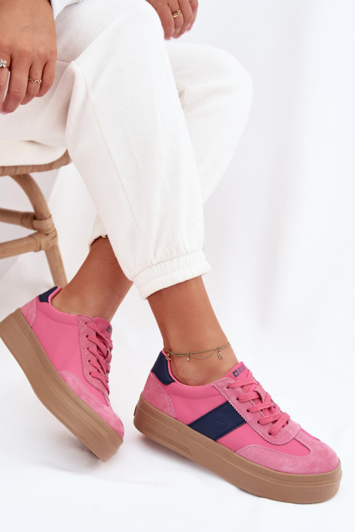 seemisnakhsed Sneakers tüüpi jalanõud Pealiste omad Big Star TT274164 Tumeroosad värvi