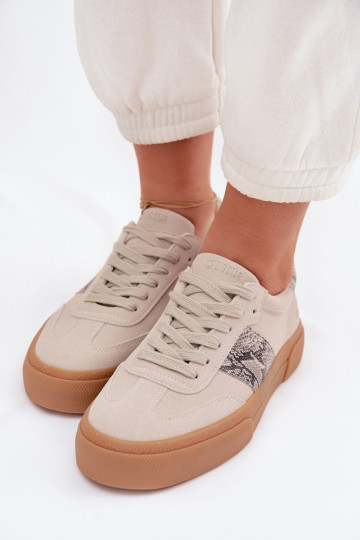 Sneakers tüüpi jalanõud Pealiste omad Ze INstasissekami Sellel ondu nahk Big Star TT274299 Halli värvi