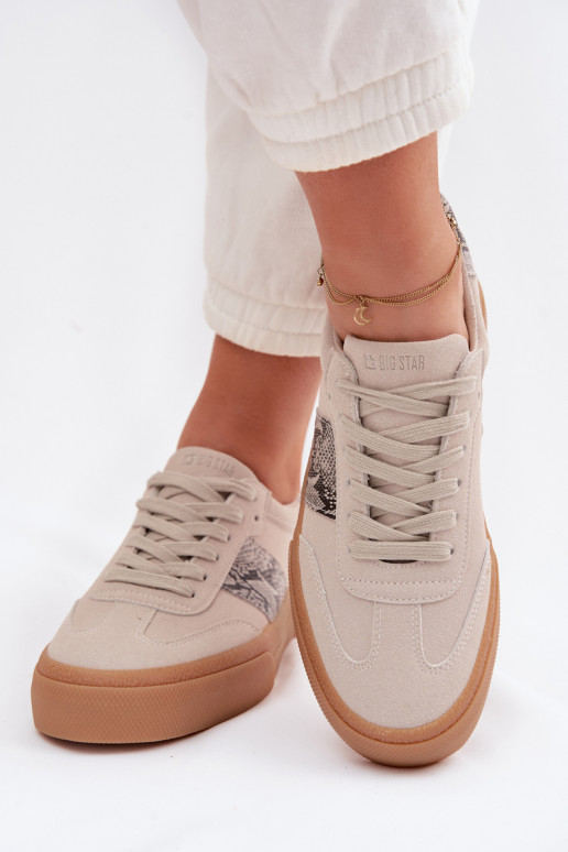 Sneakers tüüpi jalanõud Pealiste omad Ze INstasissekami Sellel ondu nahk Big Star TT274299 Halli värvi