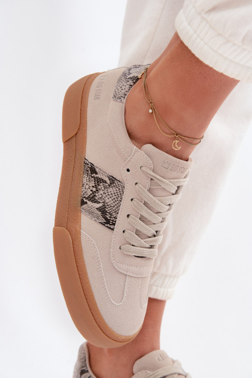 Sneakers tüüpi jalanõud Pealiste omad Ze INstasissekami Sellel ondu nahk Big Star TT274299 Halli värvi