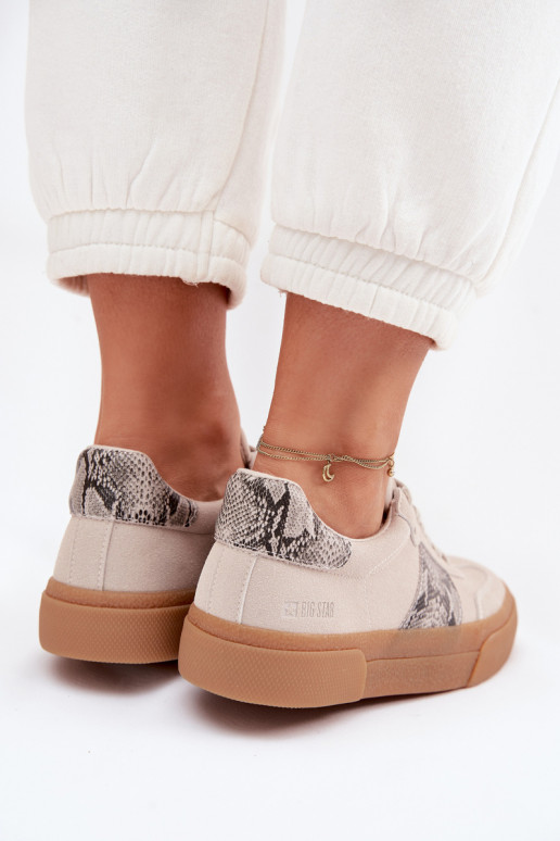 Sneakers tüüpi jalanõud Pealiste omad Ze INstasissekami Sellel ondu nahk Big Star TT274299 Halli värvi