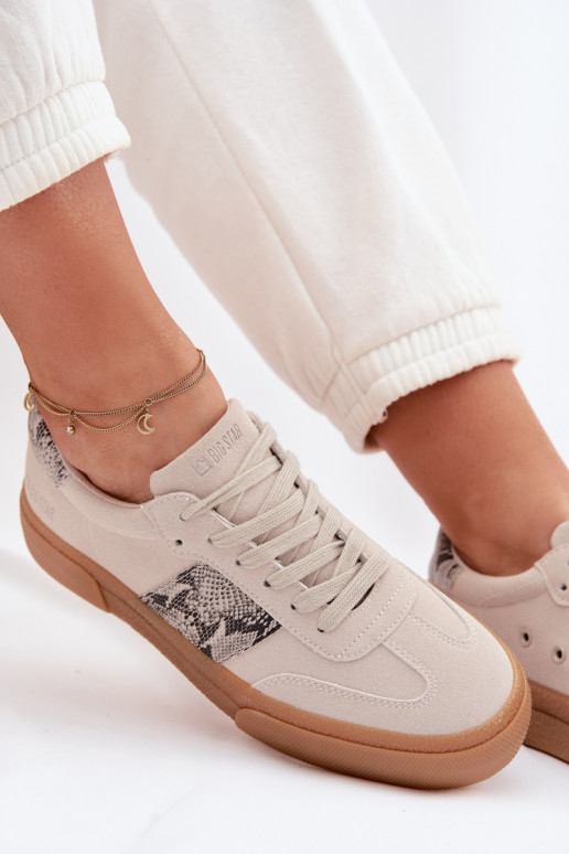 Sneakers tüüpi jalanõud Pealiste omad Ze INstasissekami Sellel ondu nahk Big Star TT274299 Halli värvi