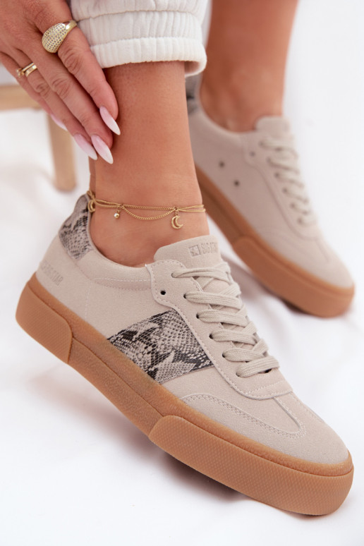 Sneakers tüüpi jalanõud Pealiste omad Ze INstasissekami Sellel ondu nahk Big Star TT274299 Halli värvi