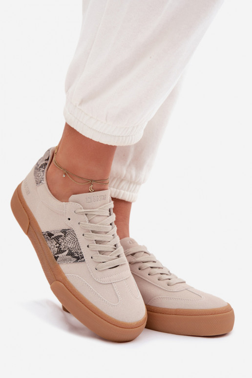 Sneakers tüüpi jalanõud Pealiste omad Ze INstasissekami Sellel ondu nahk Big Star TT274299 Halli värvi