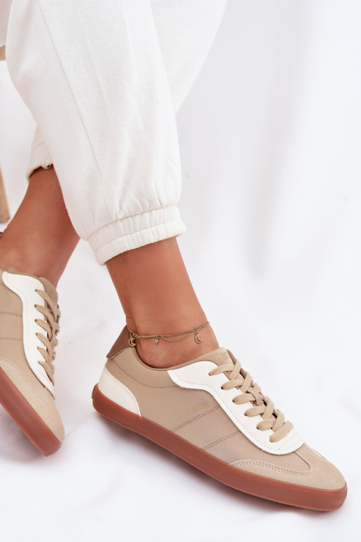 Sneakers tüüpi jalanõud Pealiste omad Big Star TT274420 beeži värvi