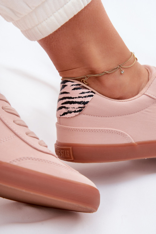 Sneakers tüüpi jalanõud Pealiste omad Riidest Big Star TT274359 Tumeroosad värvi