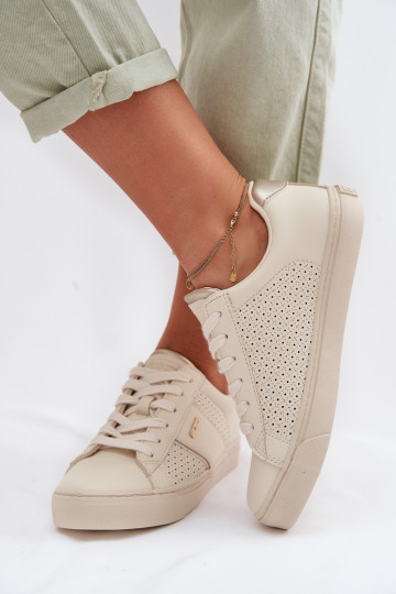 Sneakers tüüpi jalanõud Pealiste omad Ažuurne Big Star TT274292 beeži värvi