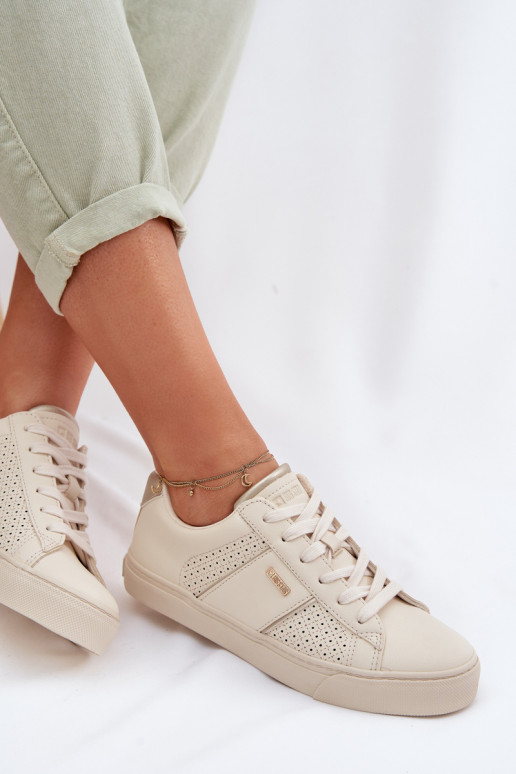 Sneakers tüüpi jalanõud Pealiste omad Ažuurne Big Star TT274292 beeži värvi