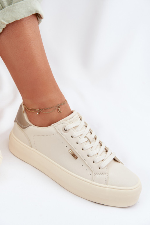 Sneakers tüüpi jalanõud platvormiga Big Star TT274806 beeži värvi