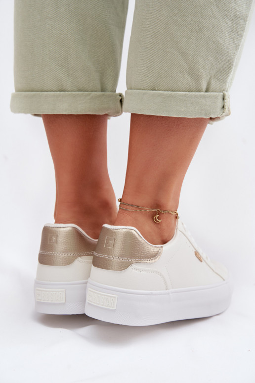 Sneakers tüüpi jalanõud platvormiga Big Star TT274805 valget värvi