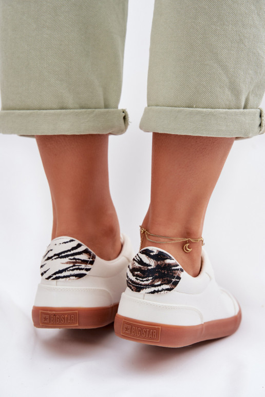 Sneakers tüüpi jalanõud Pealiste omad Riidest Big Star TT274357 valget värvi
