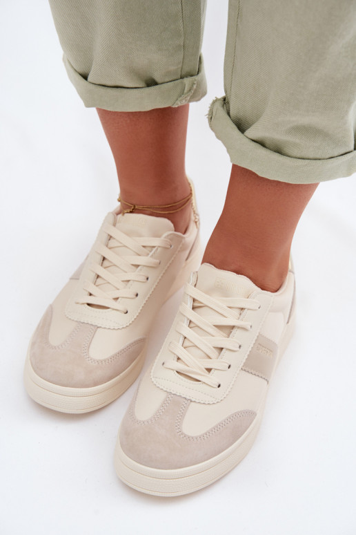 Sneakers tüüpi jalanõud Pealiste omad Big Star TT274155 beeži värvi