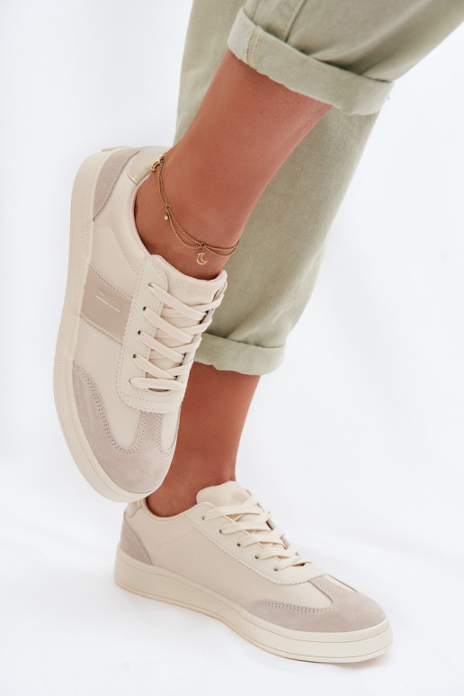 Sneakers tüüpi jalanõud Pealiste omad Big Star TT274155 beeži värvi