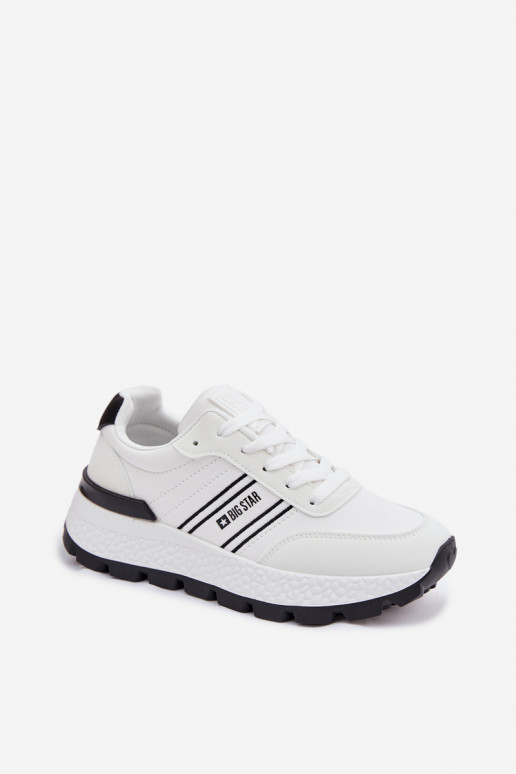 Sneakers tüüpi jalanõud Pealiste omad platvormiga Big Star TT274882 Hi-Poly System valget värvi