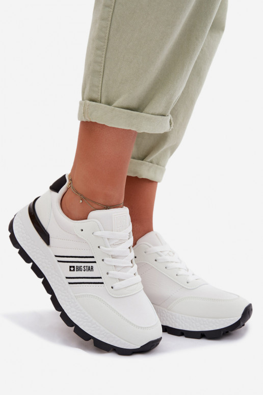 Sneakers tüüpi jalanõud Pealiste omad platvormiga Big Star TT274882 Hi-Poly System valget värvi