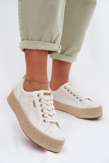 vabaaja jalanõud Espadrillid platvormiga Big Star TT274346 Ecru