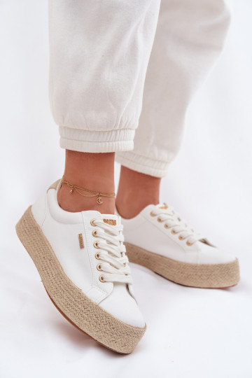 vabaaja jalanõud Espadrillid platvormiga Big Star TT274349 valget värvi 2