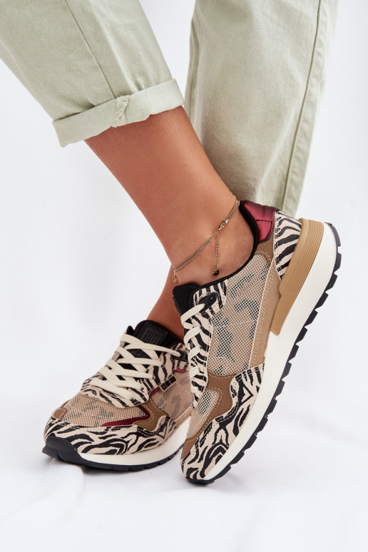 spordijalatsid Sneakers tüüpi jalanõud Pealiste omad Mustriline Big Star TT274333 beeži värvi